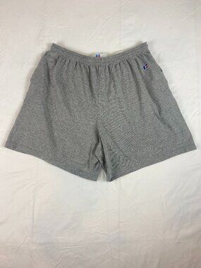 Russell Athletic Vintage Gray Cotton Shorts | Size XL | Elastic Waist